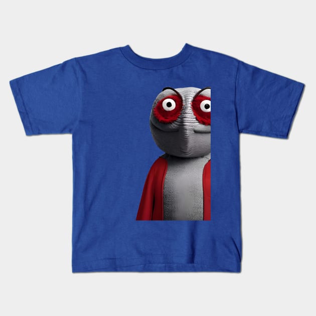 WORM MAN! Kids T-Shirt by Bee's Pickled Art